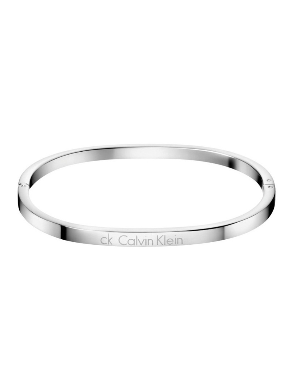 Calvin Klein Polished Silver Logo Slim Bangle